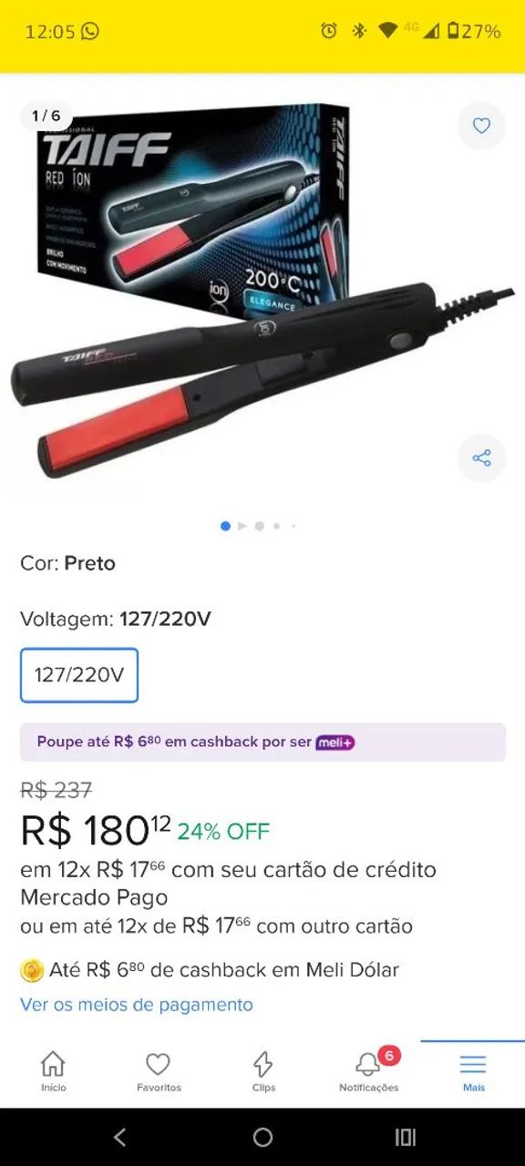 Prancha de Cabelo Taiff Red Ion 200°C - Foto 4