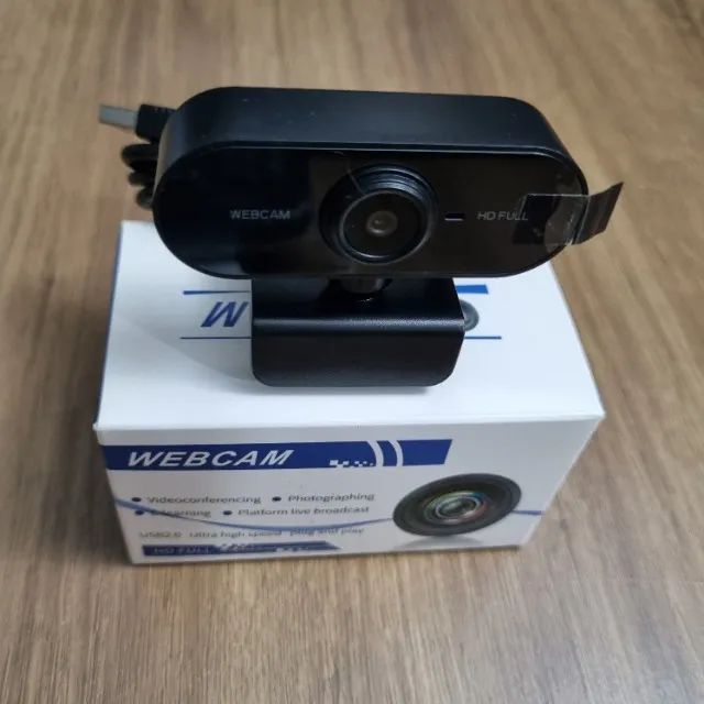Webcam Full HD 1080 USB Mini Câmera c/ Microfone