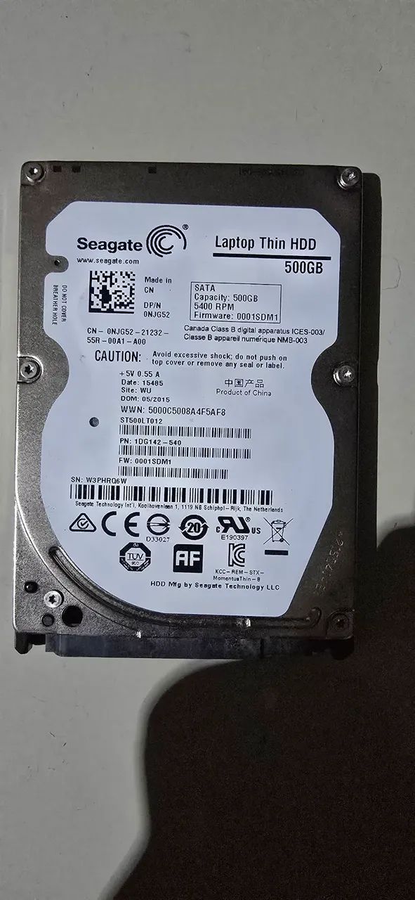 HD Seagate 500GB Laptop Thin HDD