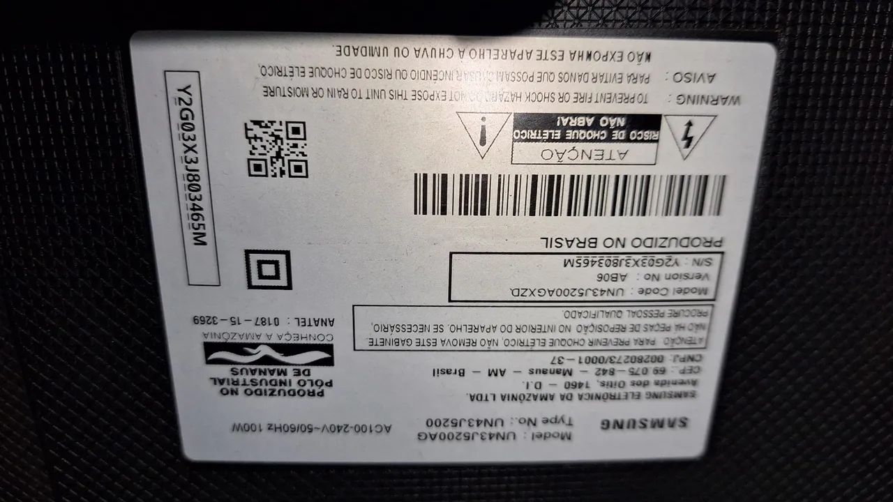 TV Smart Samsung 43" (UN43J5200AG) - Tela Quebrada - Para Peças ou Reparo - Foto 3