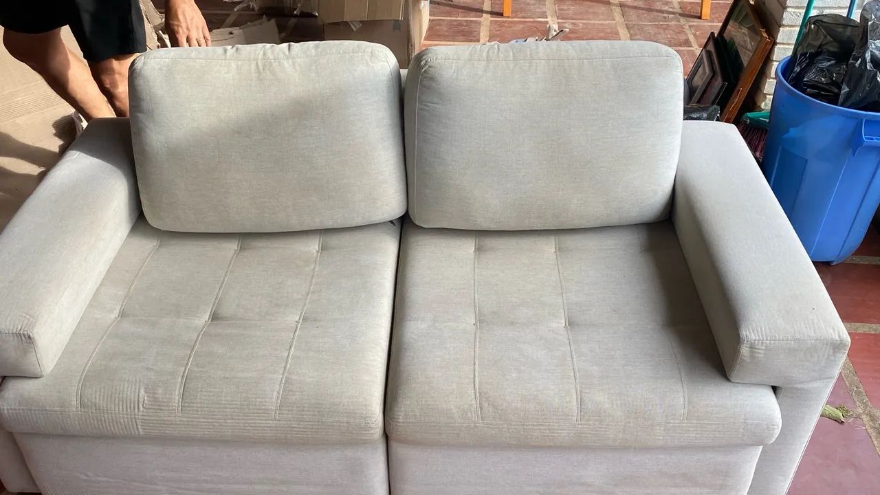 Sofá de Linho cinza claro! 65568086333186123