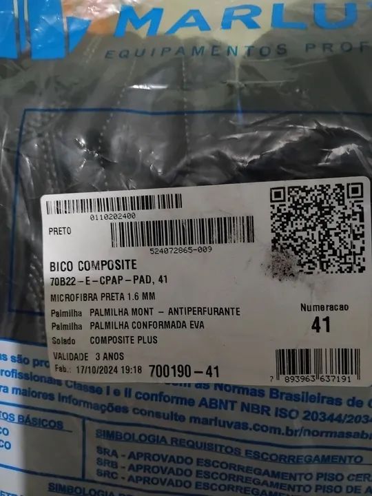 Botas de Segurança marluvas Preta - Foto 5