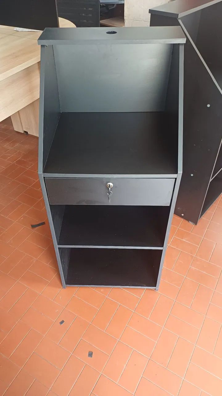 Balcão Para Caixa, Vallet, Lojas, Recepção Com Gaveta e Prateleira 100% MDF - Foto 2