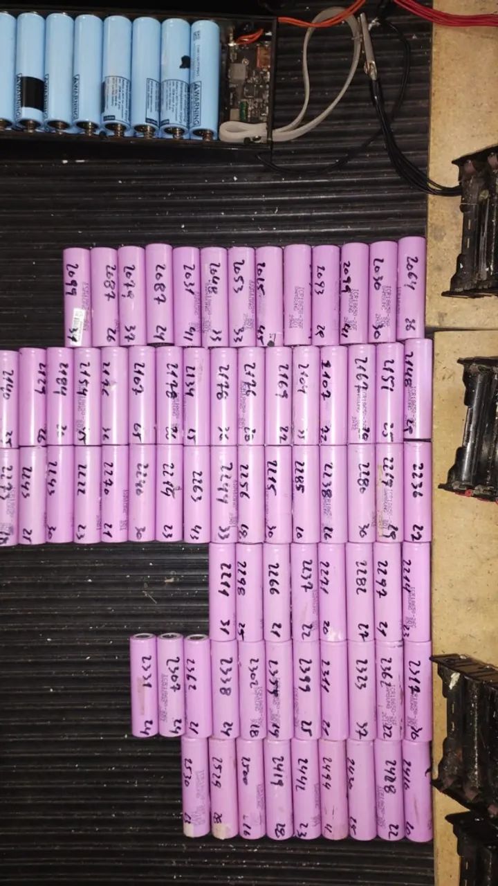 73 células de litio 18650 recicladas de notebbok - SAMSUNG ICR18650