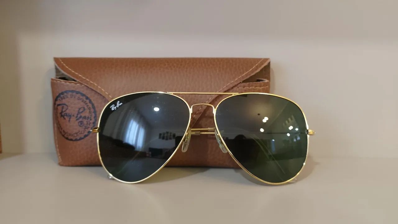 Óculos Rayban Aviador Classic Dourado  - Foto 4