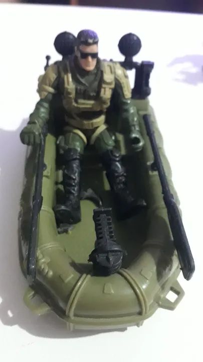 Boneco de ação militar com barco inflável - Foto 2
