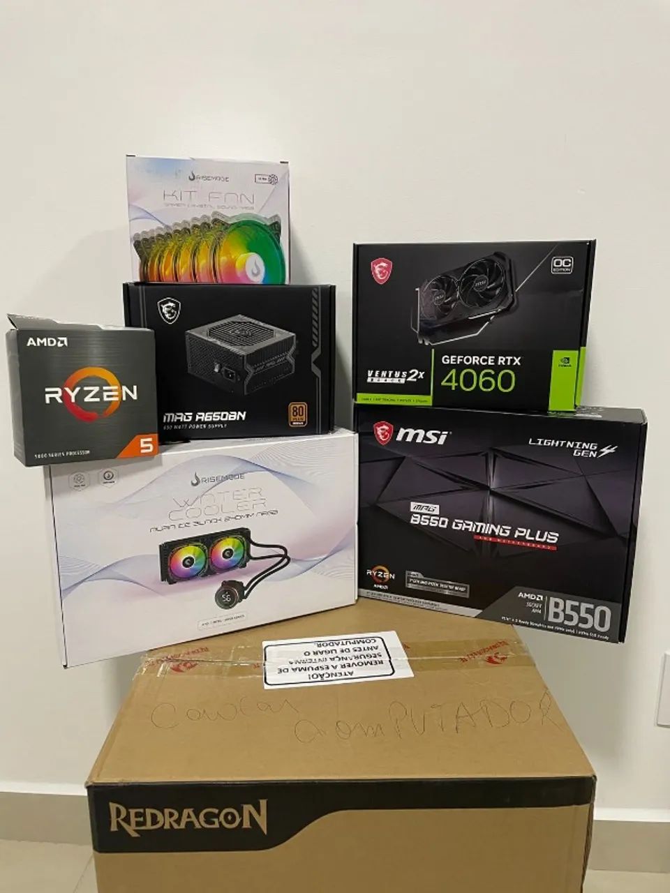 PC Gamer Ryzen 5 5600x c/ RTX 4060 c/ 1,5TB NVME e 16GB RAM DDR4 - ZERADO - Foto 2