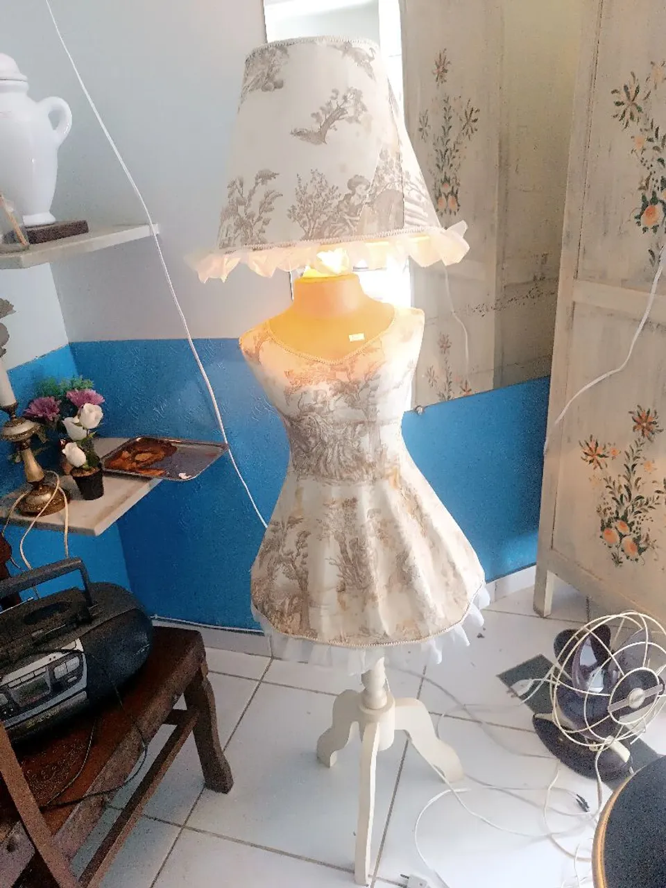 Abajur de manequim Vestido Vintage