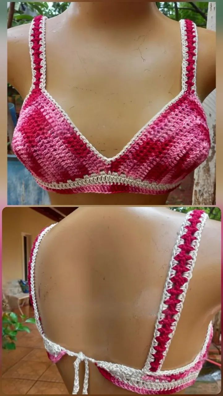 2 Tops em crochê confeccionado à mão - Foto 4