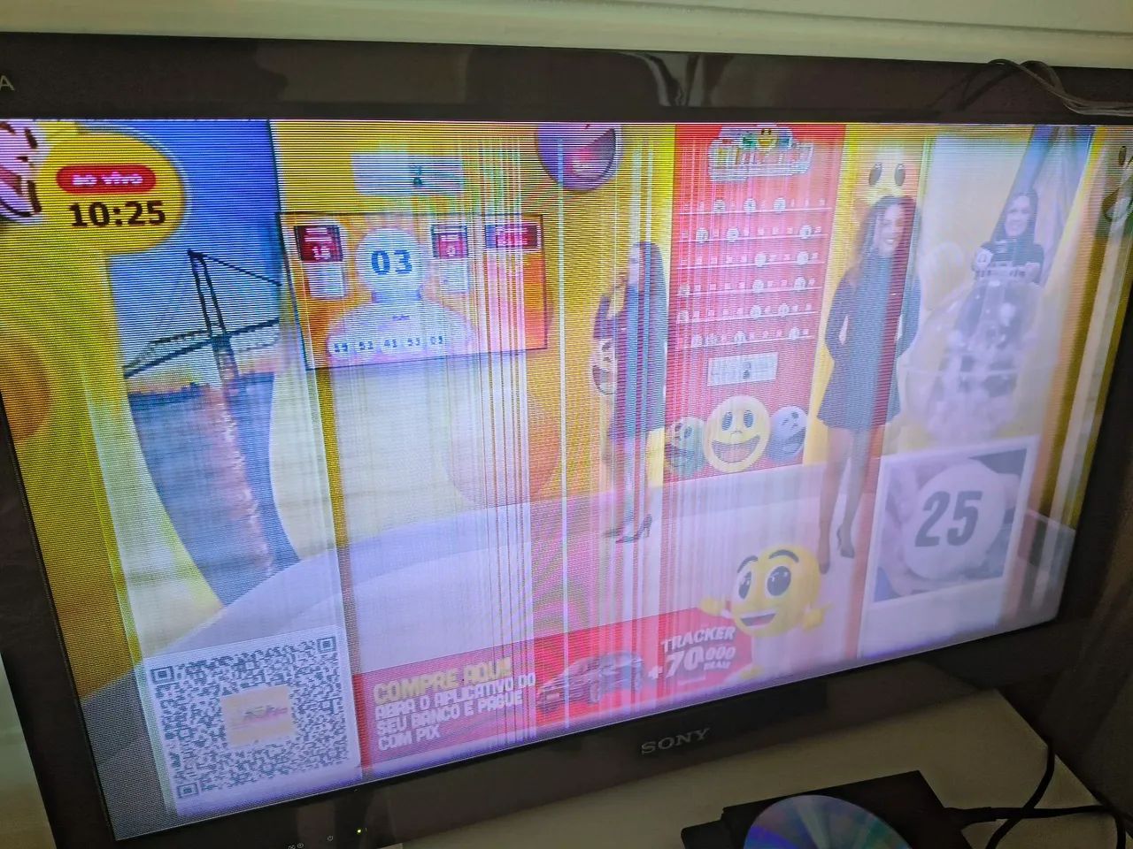 TV Sony 32 defeito na tela