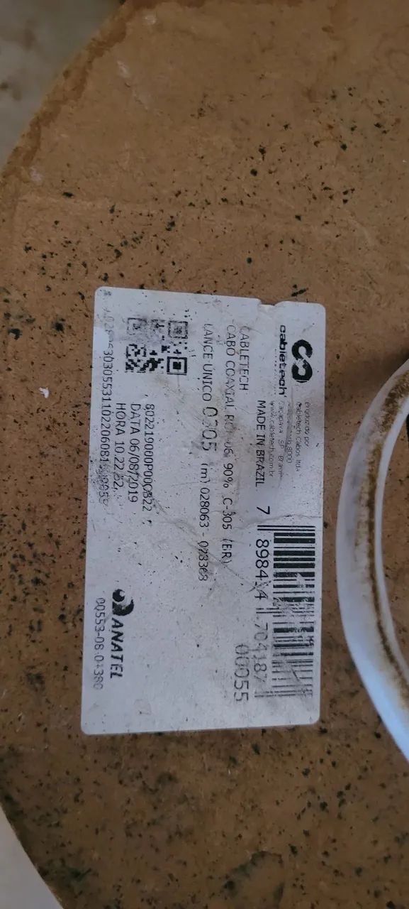 Cabo Coaxial Cabletech Rge-06 90% Branco + ou - 200 Metros 80221 - Foto 2