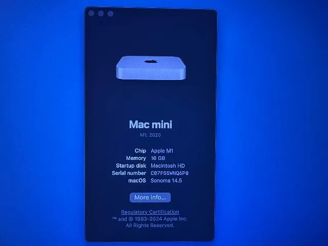 Mac Mini M1 512GB SSD + 16GB RAM - IMPECÁVEL, na caixa