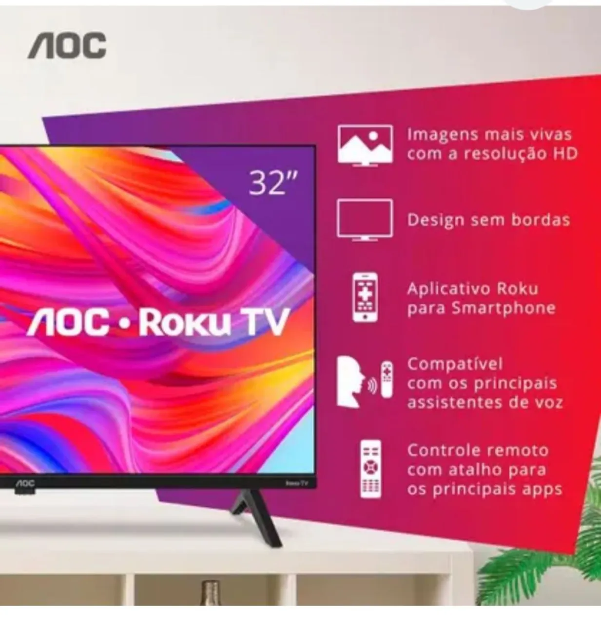 Smart TV AOC Roku 32" HD