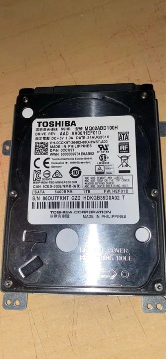 SSHD TOSHIBA 1TB SATA notebook 