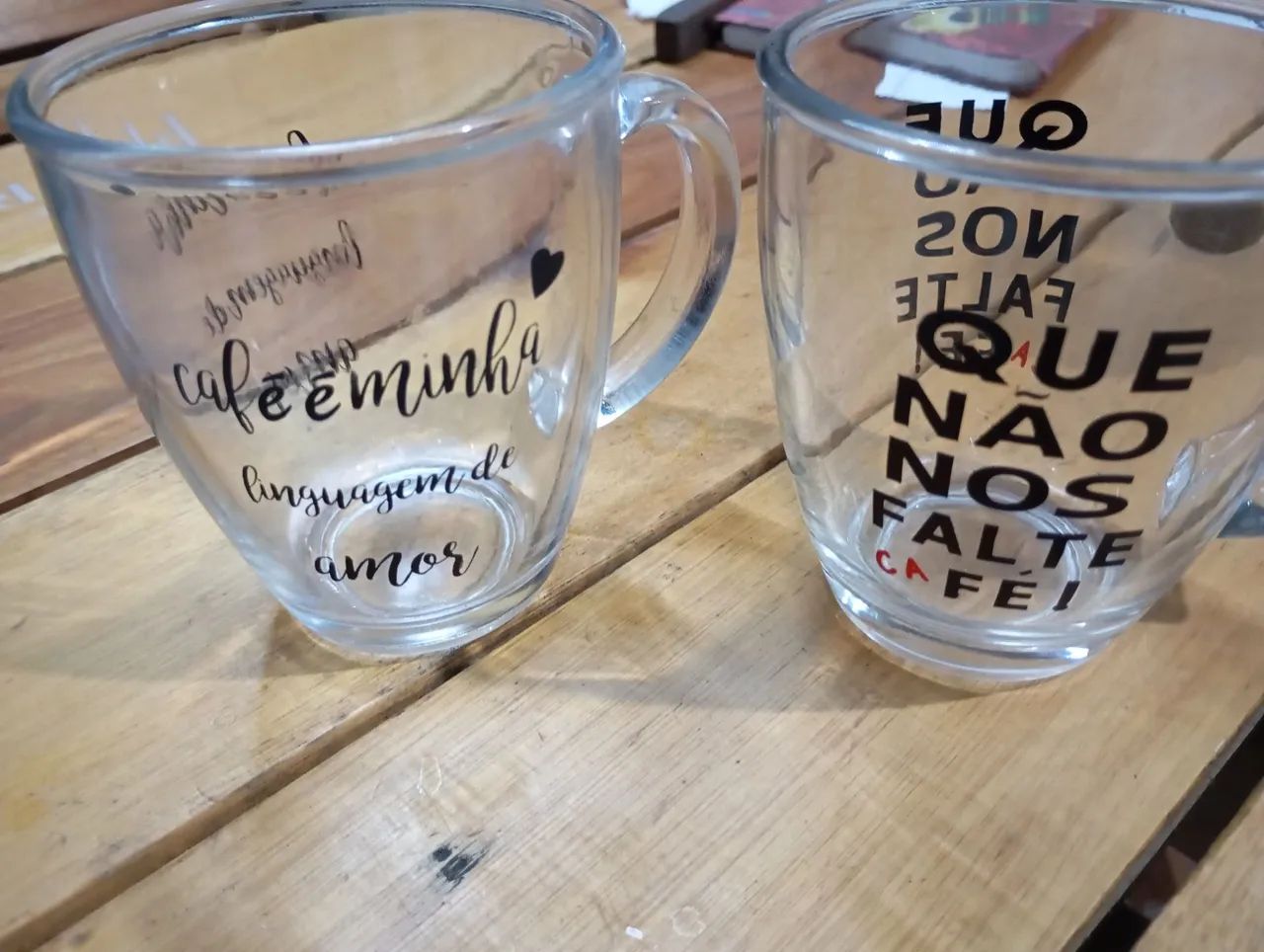 Xícaras com frases divertidas (conjunto 08 unidades)