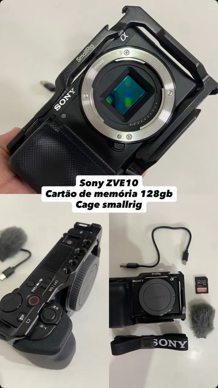 Sony zve10 com acessórios 