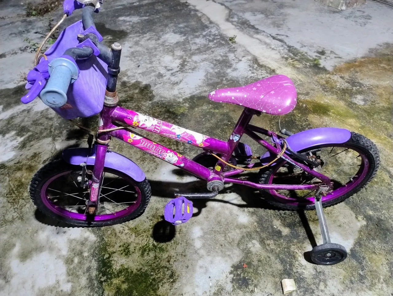 Bicicleta Infantil Aro 12 Rosa com Rodinhas - Marie