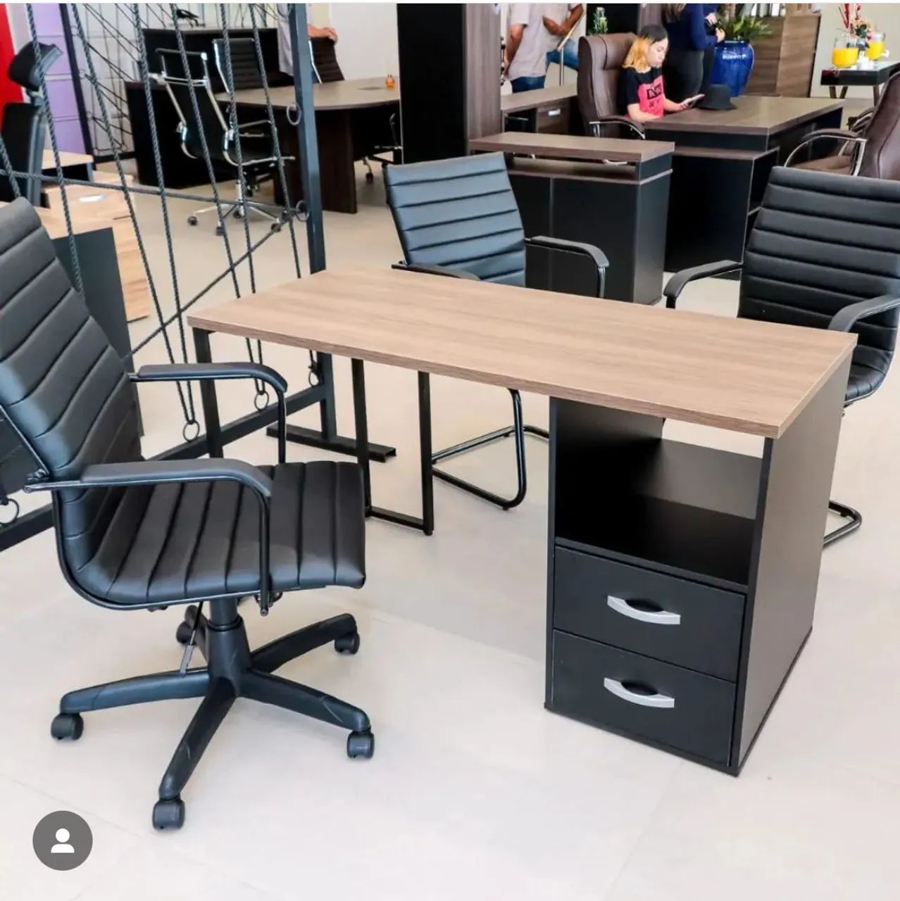 Mesa Viena 25mm Maranello com 2 gavetas  - Foto 2