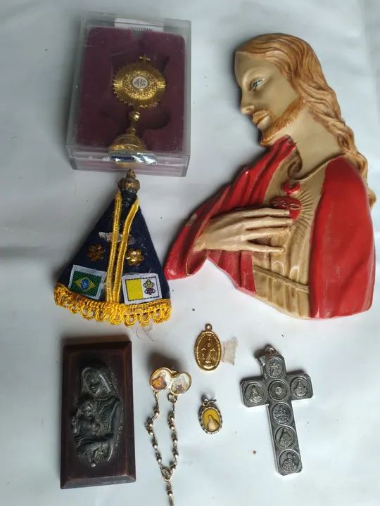 8 Kit de Decoração Religiosa - Jesus, Nossa Senhora, Sagrado Coração