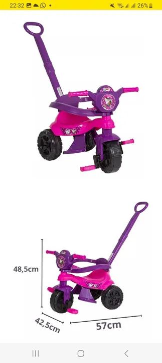  Triciclo Desapego semi novo R$100,00 - Foto 2