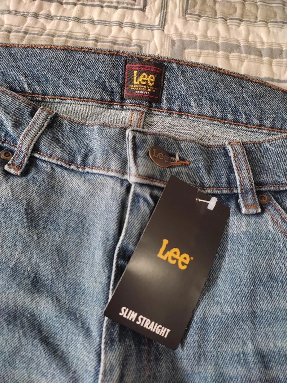 Calça Jeans Maculina NOVA IMPORTADA - LEE - RETA SLIM  - Foto 4
