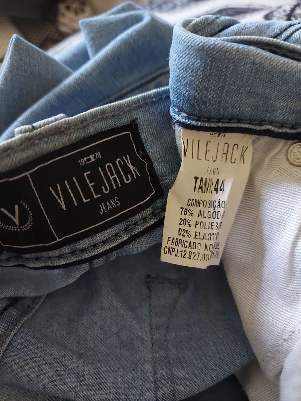 Calça Jeans Masculina Vilejack Original c/ Elastano - Tam 44 - Foto 4