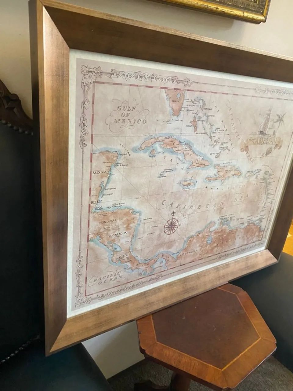 Quadro Mapa Caribe  - Foto 3