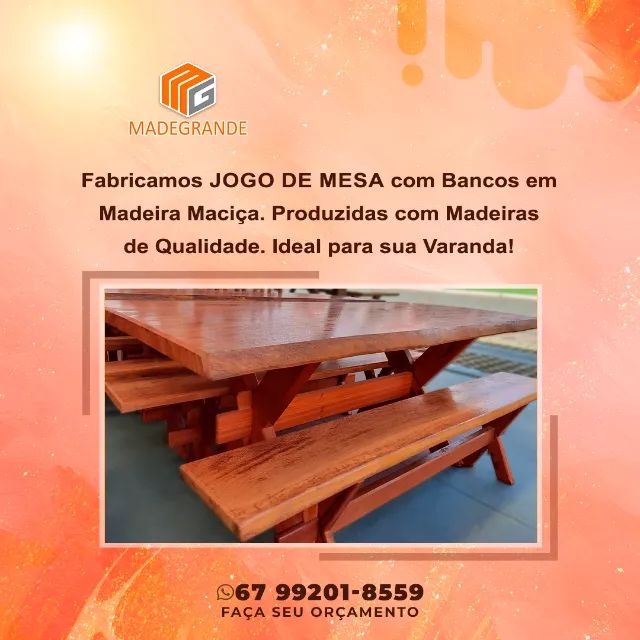 Mesa em Madeira Maciça