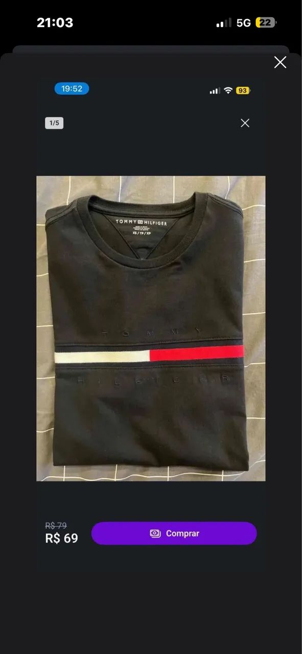 Calça Tommy e camisa Tommy  - Foto 2