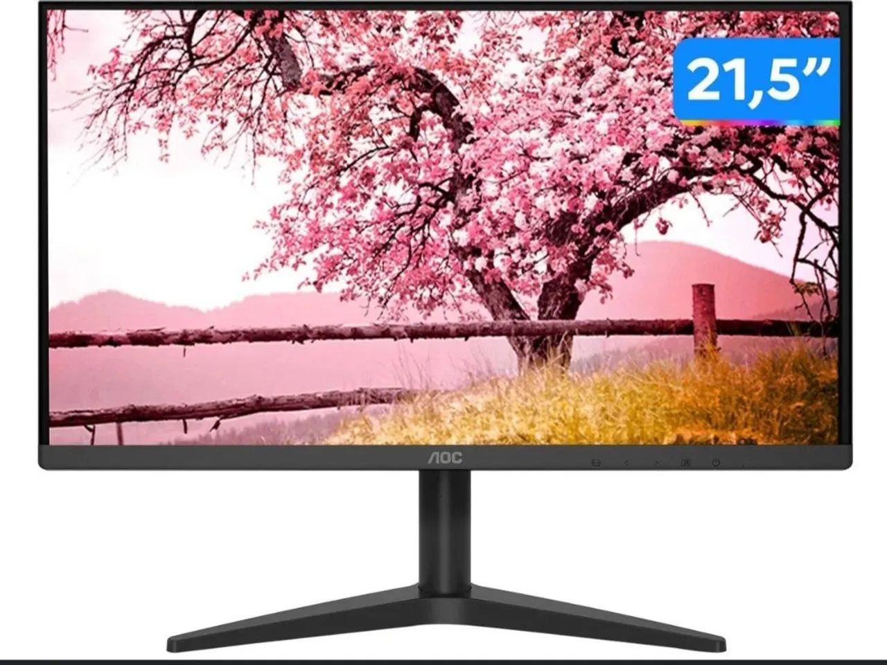 Monitor AOC 21.5' LED, Full HD, HDMI/VGA, VESA, Adaptive Sync, Low Blue Light - 22B1HM5