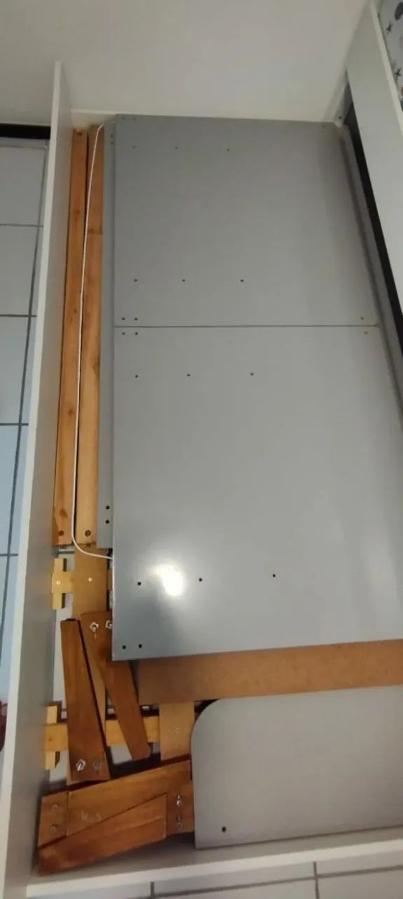Berço/cama infantil cinza com colchão e travesseiro antirefluxo - Foto 5