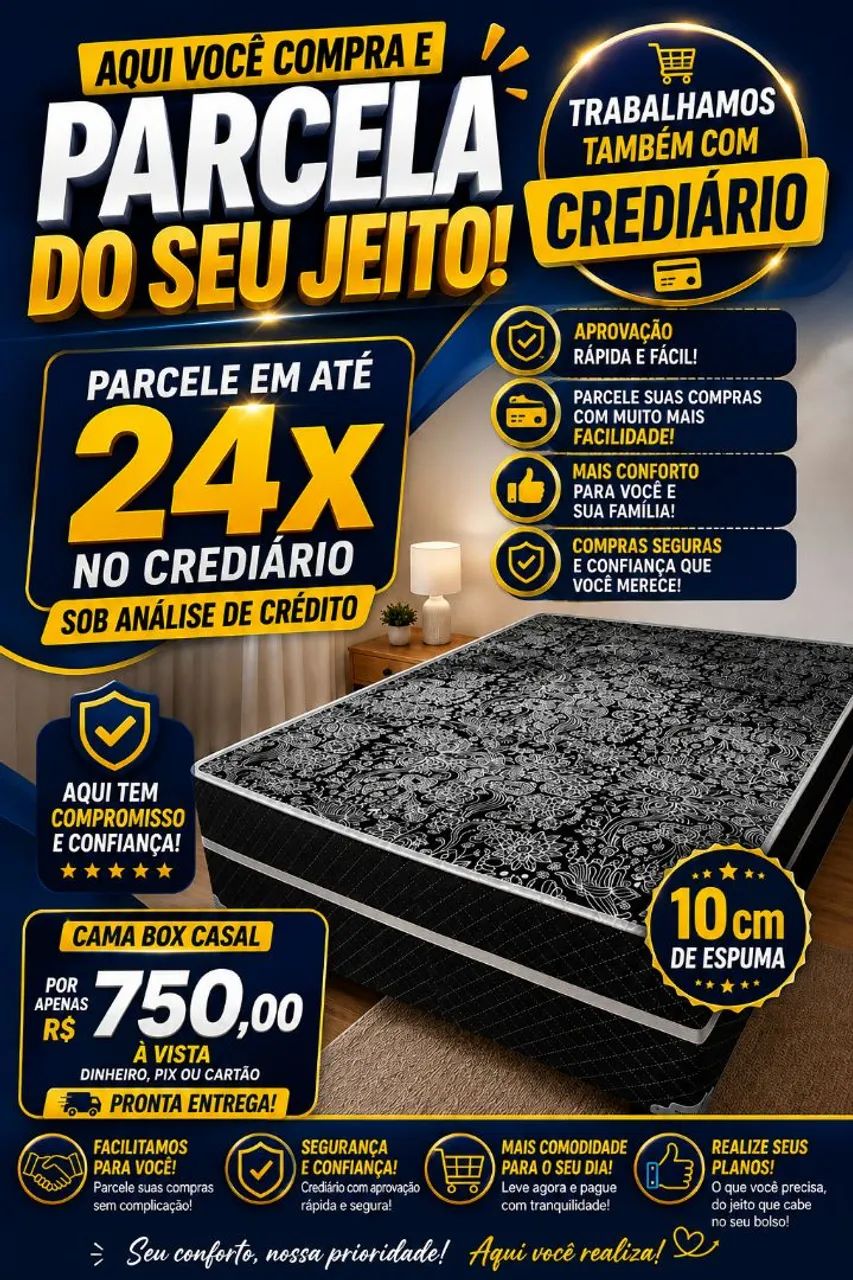 Cama box casal 