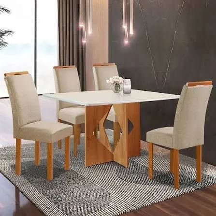 Mesa Milão 120x80cm com 4 Cadeiras - Foto 3