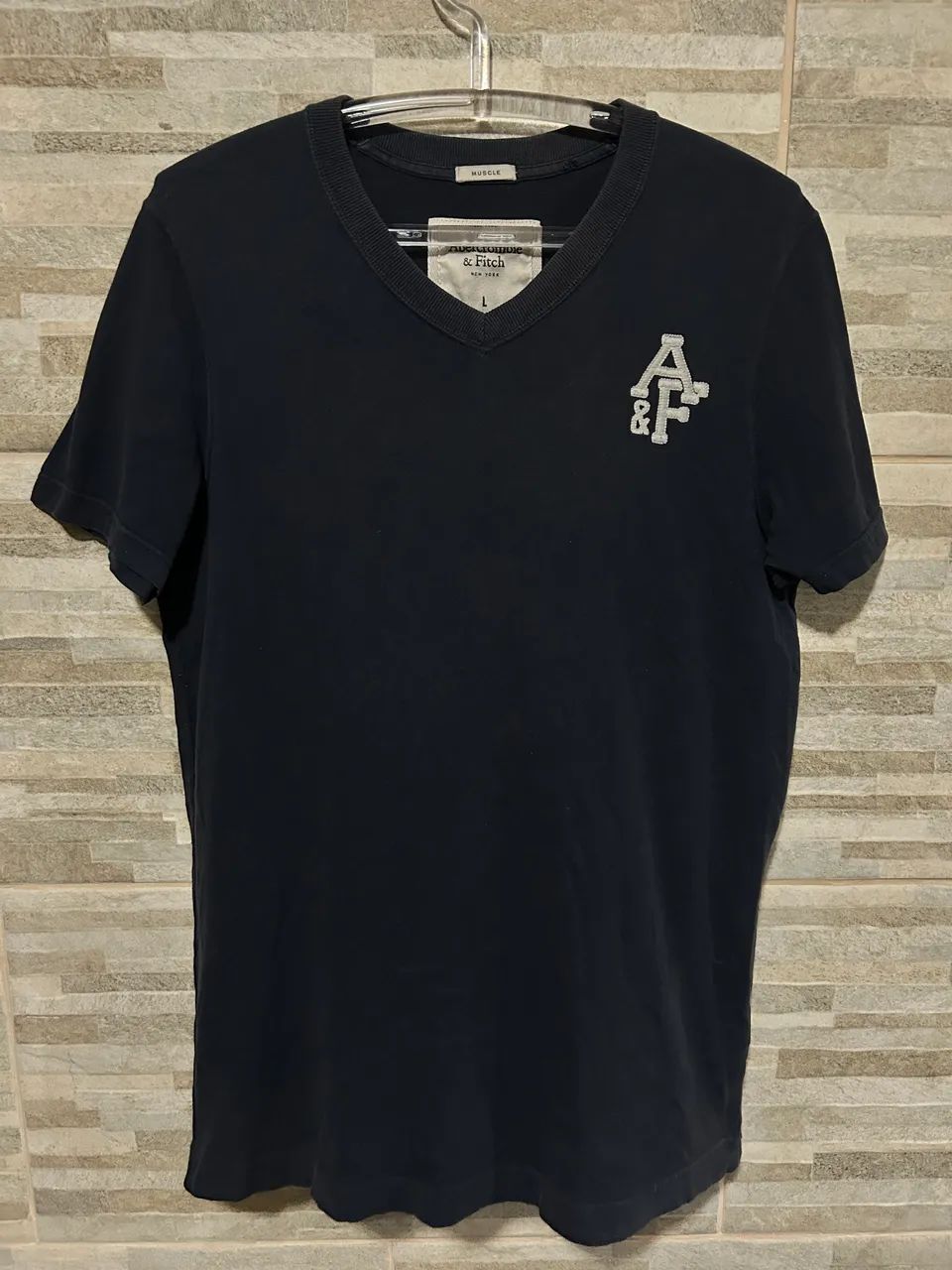 Camisa básica azul Abercrombie G