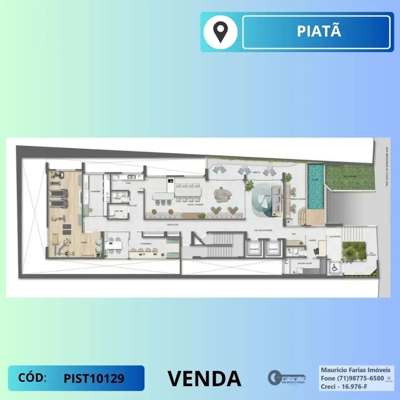 STUDIO COM 17M² EM PIATÃ PORTEIRA FECHADA - Foto 3