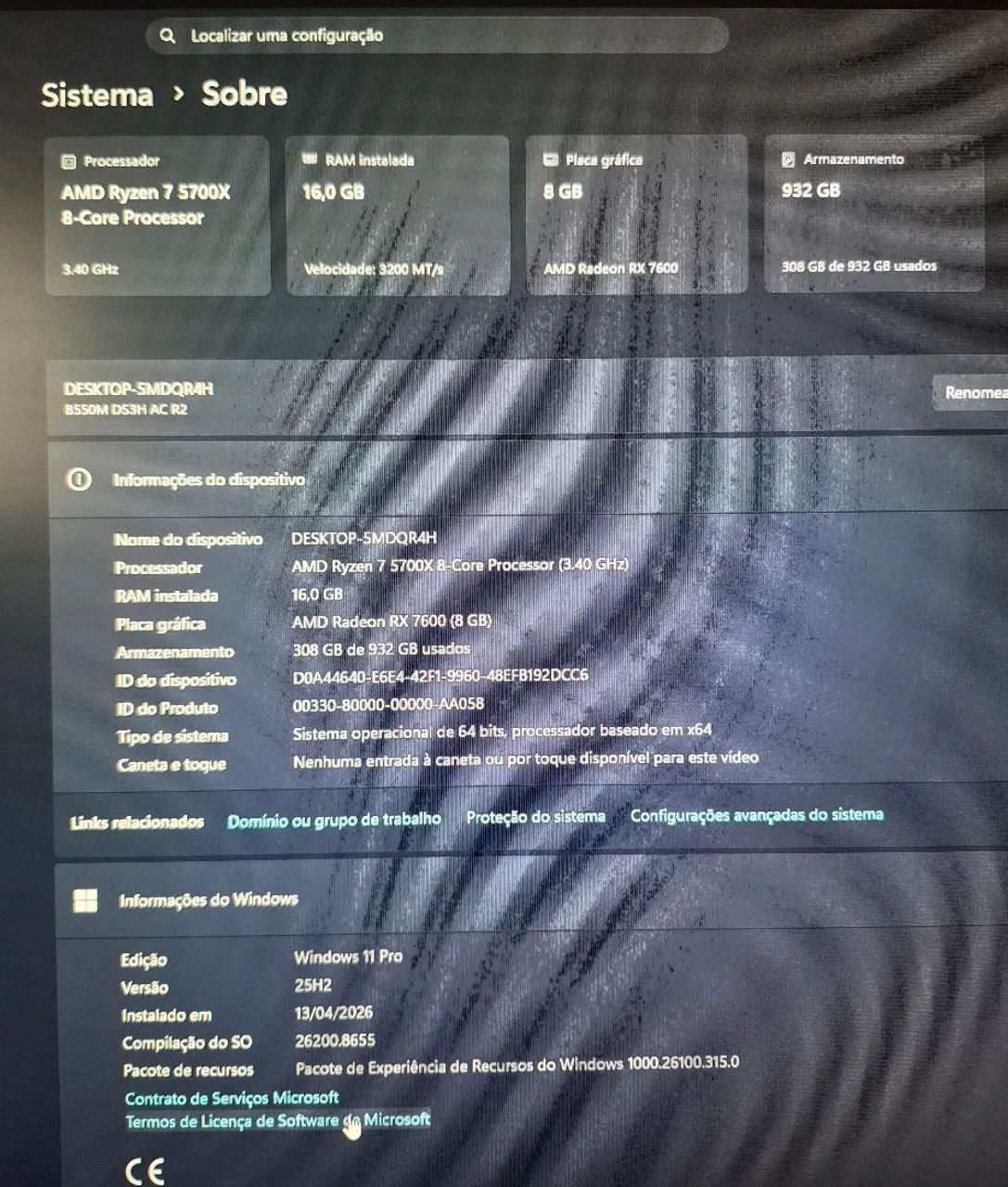 PC Gamer Ryzen 7 5700X + RX 7600 | Montado há 2 meses | - Foto 2