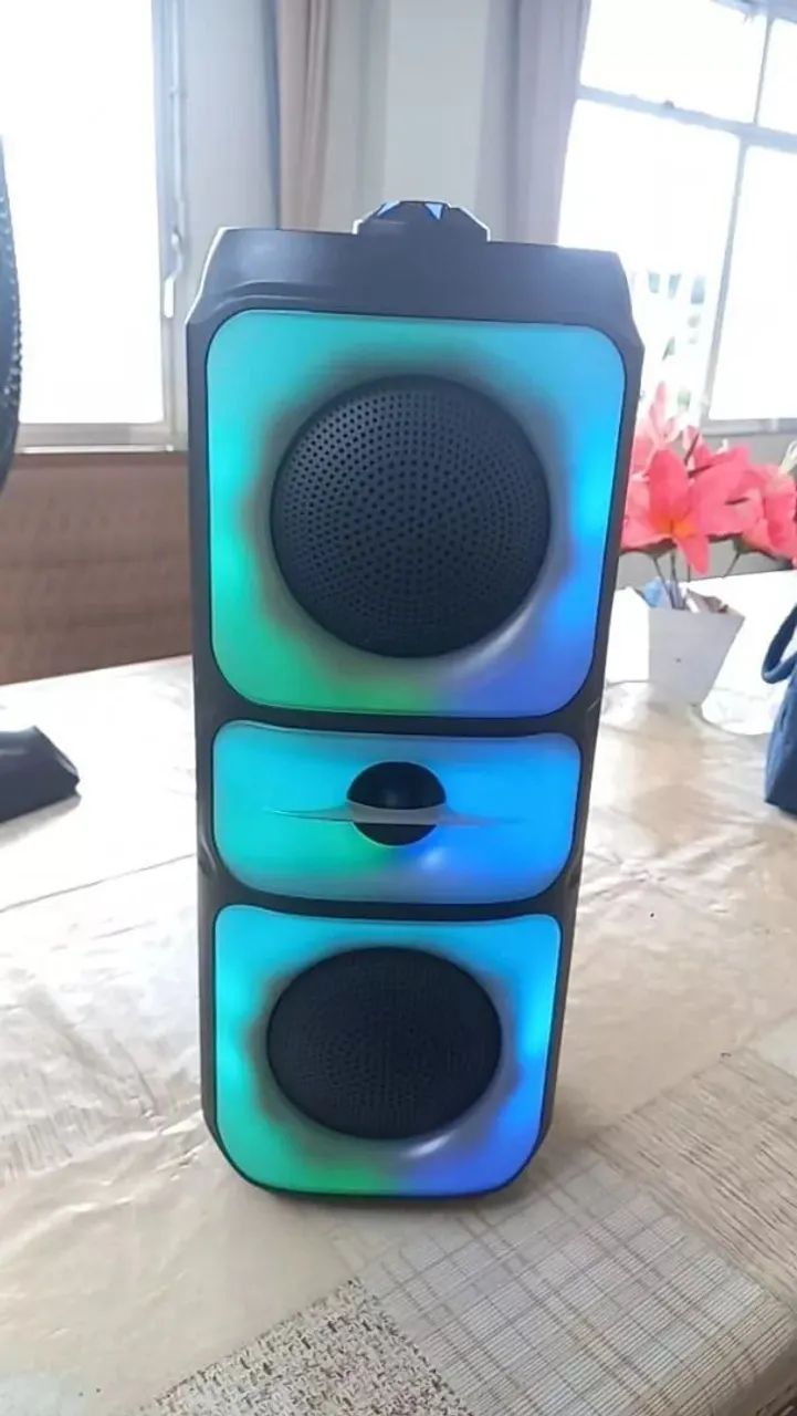 CAIXA DE SOM BLUETOOTH COM LED PRODUTO NOVO E LACRADO - Foto 2