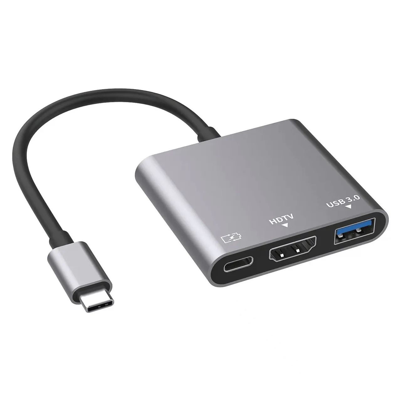 Adaptador tipo C 3 em 1 - HDMI/Tipo C/USB 3.0