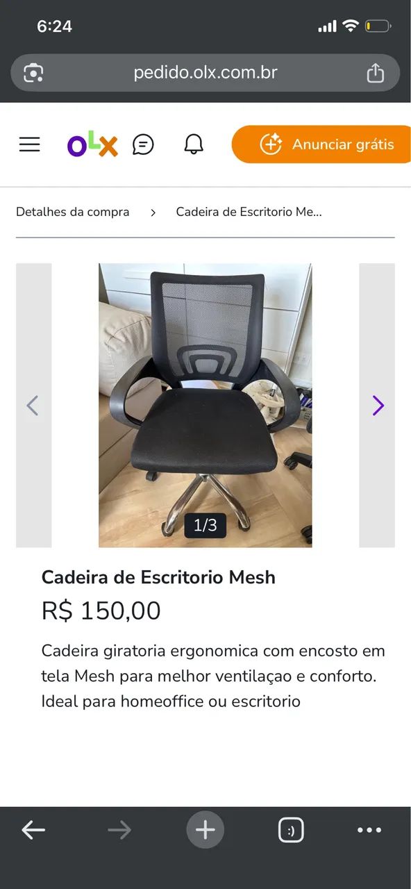 Estante branca com cadeira de escritório  - Foto 3