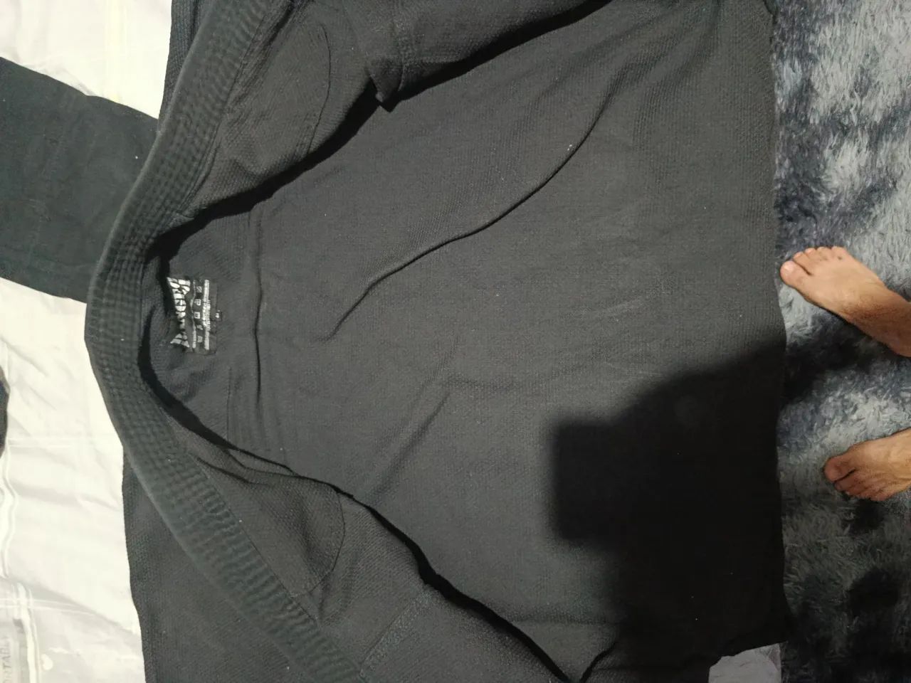 KIMONO DE JIU-JITSU PRETO TRANÇADO A1 - Foto 3