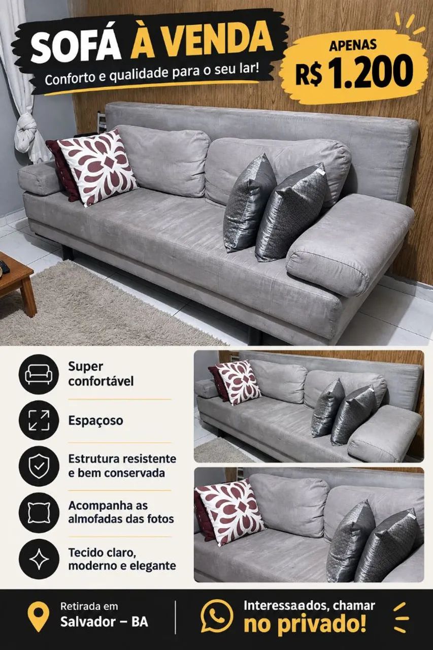 Sofá cama super confortável 