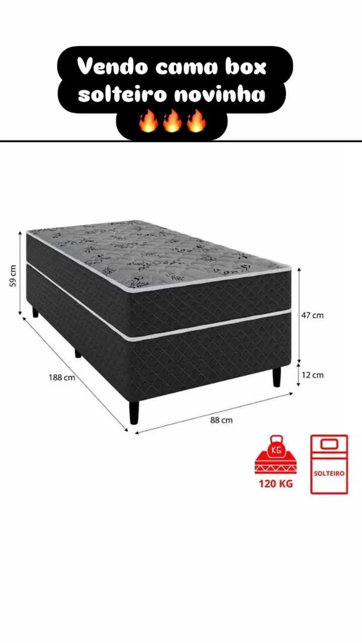 Cama solteiro box conjugado - Umaflex Valenca - Foto 2