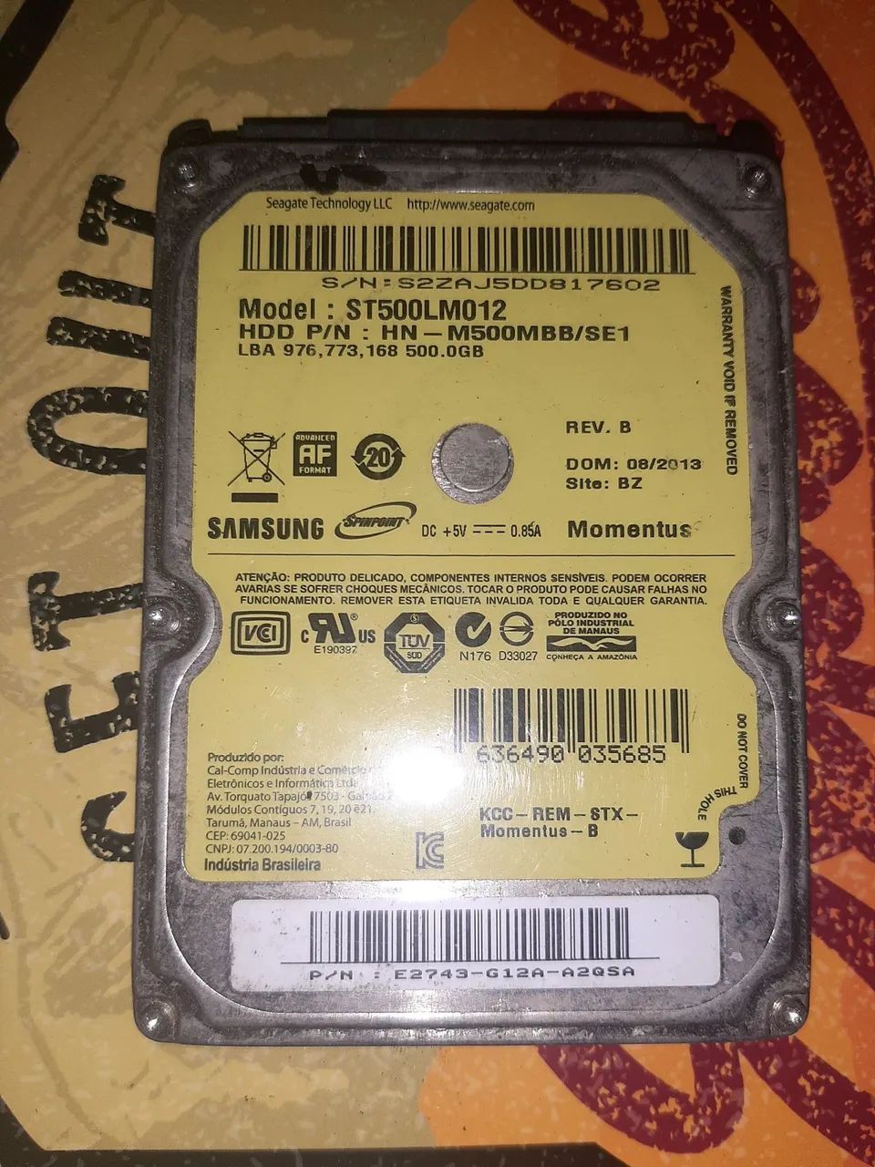 HD para notebook 