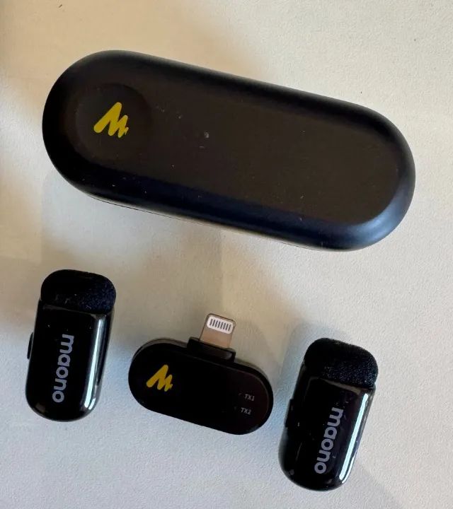 Microfone Lapela Maono Wave T1 Mini Preto - Lightning - Foto 4