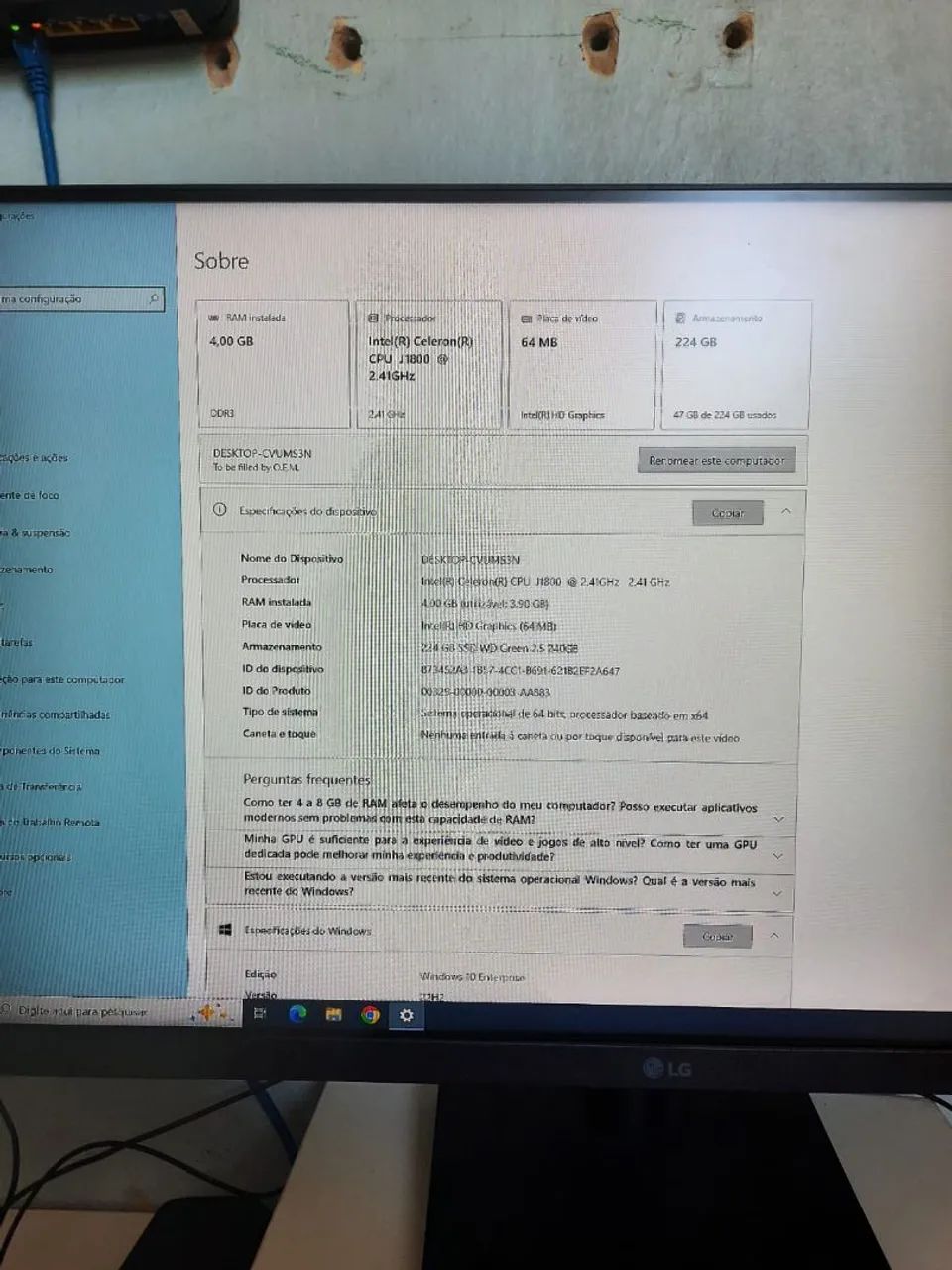 Cpu completo( ssd 240gb, 4gb ram, Gabinete novo) - Foto 5