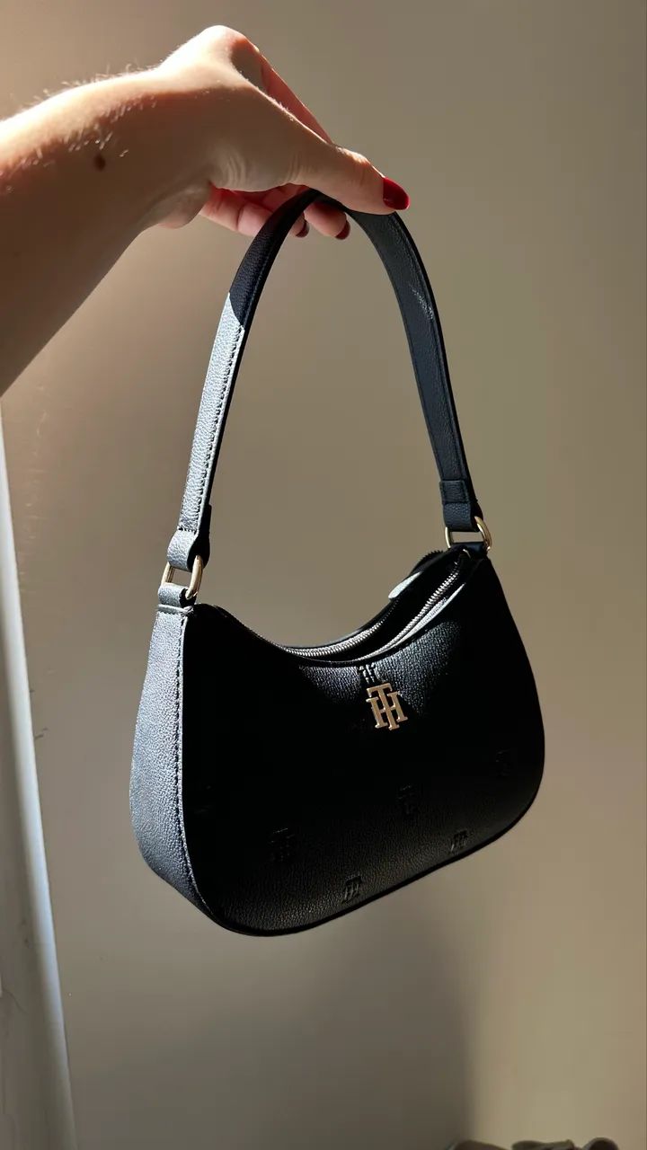 Bolsa Tommy Hilfiger Shoulder Bag Preta - Foto 4