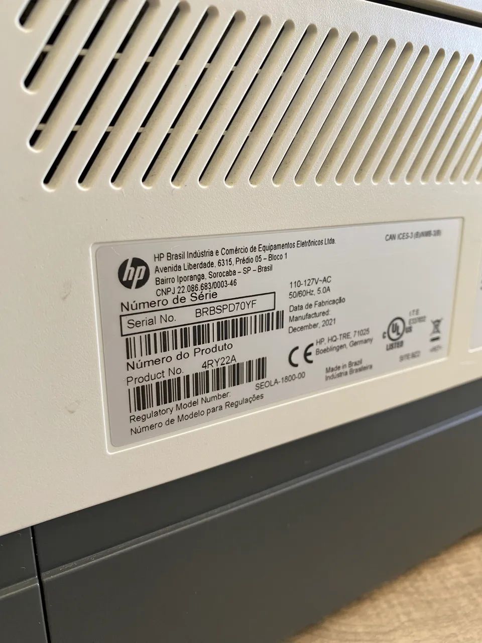 Impressora HP Neverstop 1000a (110v) - Foto 4