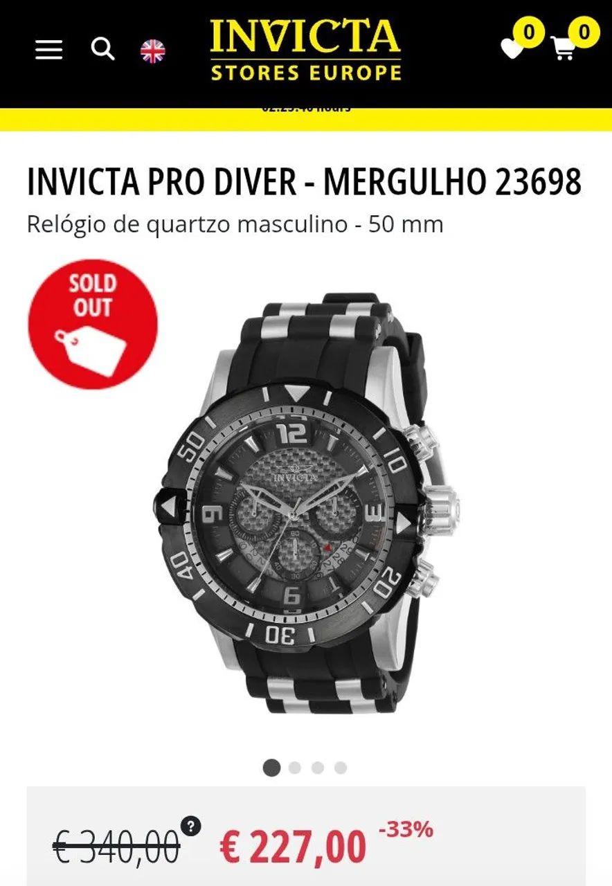 INVICTA PRO DIVER - MERGULHO 23698 ( PRATICAMENTE NOVO, ORIGINAL ) - Foto 3