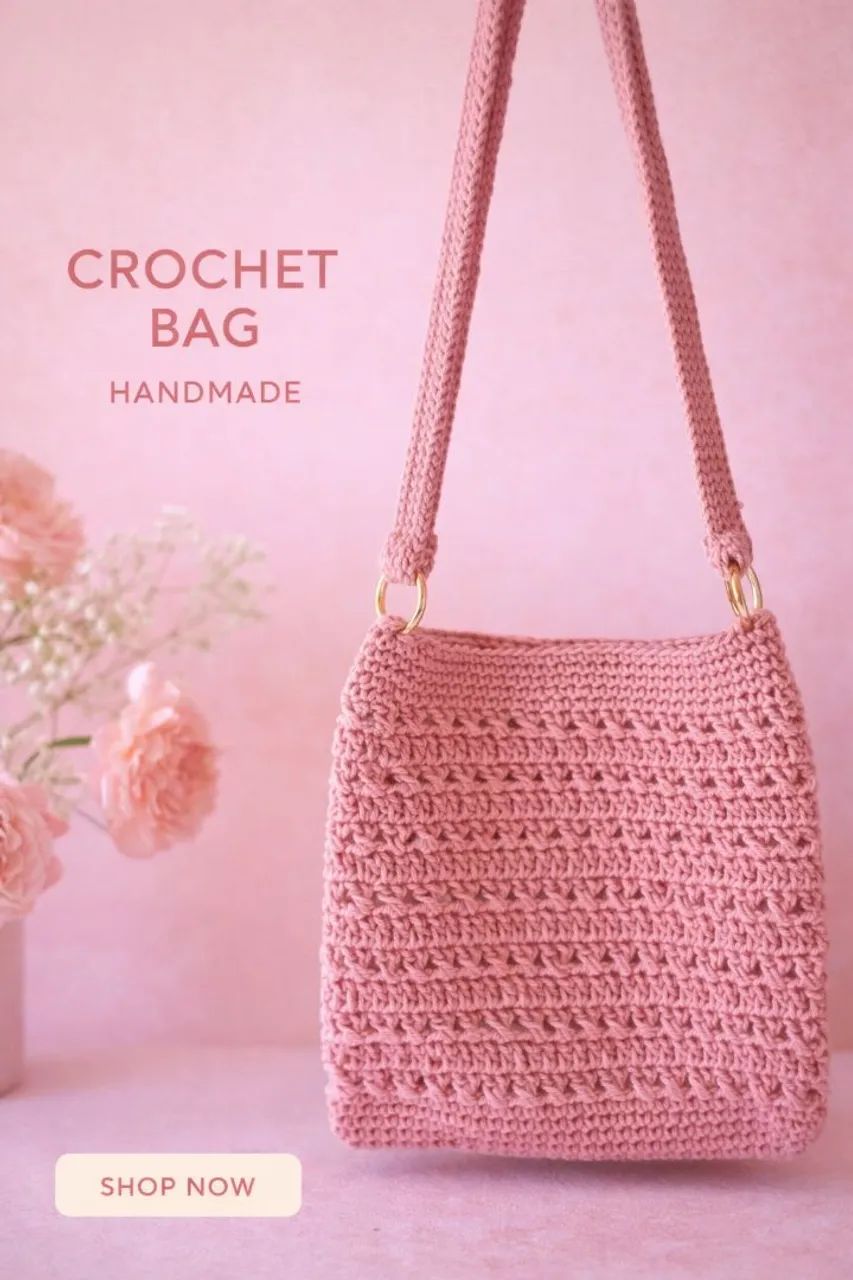 Bolsa de crochê Doce Encanto.