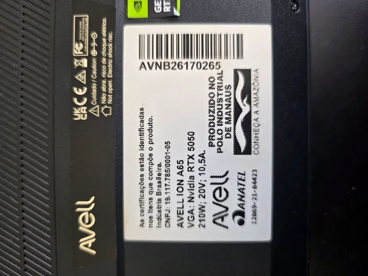 NOTEBOOK GAMER AVELL A65I I9 5050 - Foto 5